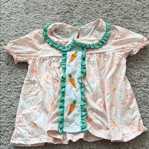 Marie Nicole Clothing Easter Bunny Carrot Pink Shirt